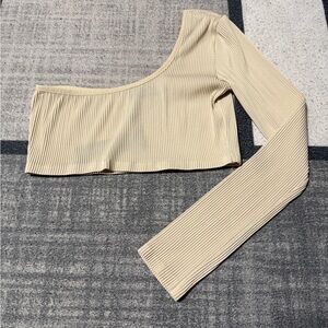 Maniére De Voir Ribbed One Shoulder Top